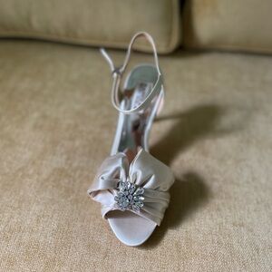 Badgley Mischka Wedding Shoes Satin High Heel Sandals “Samantha”
